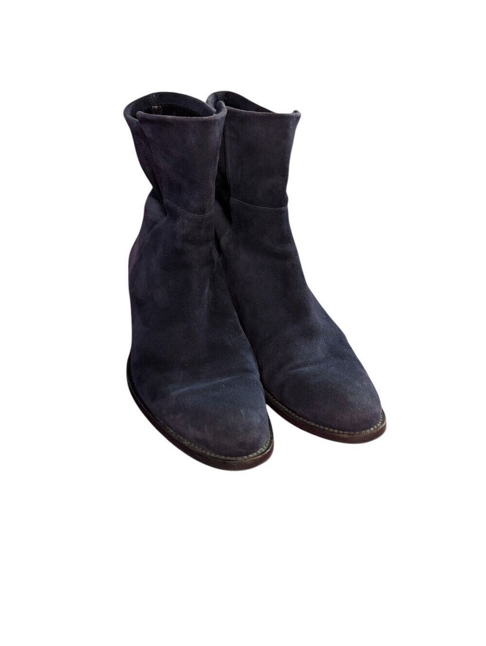 Staurt Weitzman, Navy Blue Suede Ankle Boot, Size 10 - Picture 3 of 5